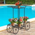 thumbnail image 4 of Giantex Estante de Metal Forma de Carrito para Plantas y Flores 6 Niveles para Casa Jardín Patio Interior y Exterior Negro 80,5 x 25 x 75 cm, 4 of 8