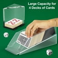 thumbnail image 6 of 4 Deck Blackjack Shoe and Discard Tray, Clear Acrylic Card Dispenser Blackjack Dealing Shoe Card Dispenser for Playing Cards,Standard Size Poker Deck,Family Game Night, 6 of 7