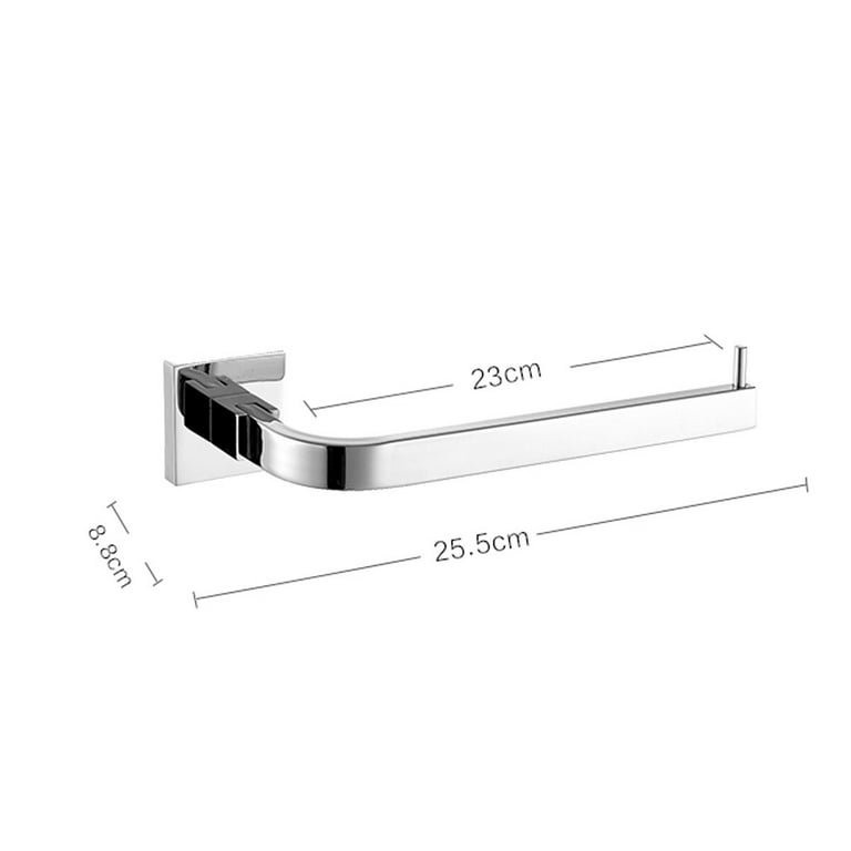 Hassch Rectangular Towel Holder Stainless Steel Contemporary Towel Ring Hand Towel Hanger Bathroom Hardware Modern Mirror Polished Short Towel Bar