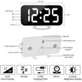 thumbnail image 4 of Digital Alarm Clock, 6" Large Mirror Surface LED Clocks with Dual USB Charger Ports, Auto/Custom Brightness,Easy Snooze Function, Alarm Clocks for Bedrooms Nightstand, 4 of 7