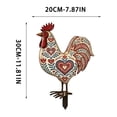 thumbnail image 2 of Sktrjpolfis Double Sided Painted Rooster Yard Stake, 11.8×7.9 Inch Weatherproof Outdoor Lawn Ornament for Flower Bed Backyard Patio Home Garden Decorations, 2 of 5