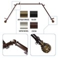 thumbnail image 2 of InStyleDesign  Stella 13/16" Bay Window  Curtain Rod - 20-36 inches, 38-72 inches Cocoa Satin, Nickel Finish, Brown Finish, 2 of 4