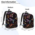 thumbnail image 3 of Honeii Humming Bird Print Canvas College Laptop Backpack, Durable Rucksack Travel Notebook Bag School Backpack Book Bag for Men Women-Medium, 3 of 7