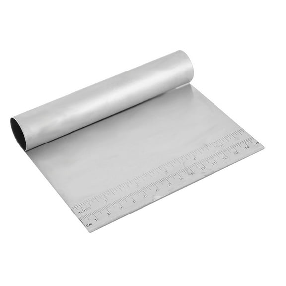 Unique Bargains Kitchen Bread House Metal Measuring Riveted Flour Cake Dough Scraper Cutter