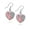 Clear, variant on Support Breast Cancer Awareness Pink Ribbon Heart Earrings (Pink Pave Heart Dot Dangle)