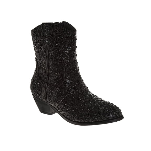 Badgley Mischka Little and Big Girls Rhinestone Western Boot