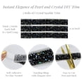 thumbnail image 2 of Wrapables 3 Yards Self Adhesive Resin Rhinestone Ribbons, Glittery Bling Tape Strips for DIY Crafts Wedding Party Decoration (3 Rolls), AB Black, 2 of 4
