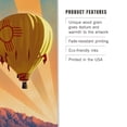 thumbnail image 3 of Hot Air Balloon, Lithograph Birch Wood Wall Sign (6x9 Rustic Home Decor, Ready to Hang Art), 3 of 5