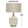 thumbnail image 4 of DecMode 27" Silver Table Lamp with Beige Linen Shade, 4 of 13