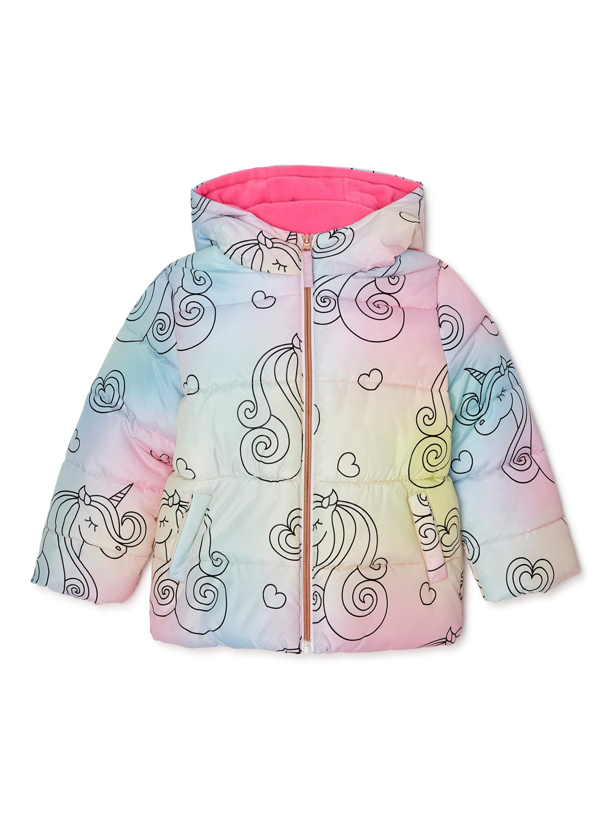 Pink Platinum Girls Puffer Jacket 