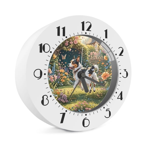 Meggemo AI Generated Digital Art Custom Photo Round Wall Clock Personalized Design Gift Silent Non Ticking Easy Installation Battery Operated