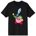thumbnail image 1 of Kirby Mochi Rose avec Épée T-Shirt Graphique Noir pour Hommes-TG, 1 of 1