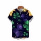 thumbnail image 5 of Blusa y camisa de manga corta con cuello vuelto para hombre, blusa informal de moda con cuello vuelto, blusa estampada de manga corta con botones, blusa de poliéster para hombre, 5 of 6