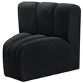 thumbnail image 5 of Meridian Furniture Arc Black Velvet Curved Corner, 5 of 9