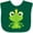 Green, variant on Inktastic Cute Frog, Green Frog, Frog Prince, Crown Boys or Girls Baby Bib