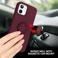thumbnail image 6 of for iPhone 12 Pro Case, iPhone 12 Case for Women, Liquid Silicone Soft Gel Rubber Bumper Shockproof Protective Anti-Scratch Microfiber Lining Cloth Case with Ring for iPhone 12/12 Pro-Red., 6 of 9
