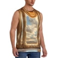 thumbnail image 2 of Fotbe Golden Drapes Pillars Clouds Men's Camiseta sin Mangas Estampada para Hombres, Playera Casual para Gimnasio, Entrenamiento, Playa-X-Large, 2 of 7