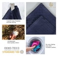 thumbnail image 6 of Cotton Highly Absorbent 12-Piece Solid and Checkered Border Towel Set, Navy Blue, by Superior, 6 of 7