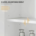 thumbnail image 5 of Spaco Wall Mounted Bathroom Cabinet with 2 Doors and Adjustable Shelf, Modern Bathroom Wall Cabinet for Indoor as Living Room, Entryway, White, 5 of 8