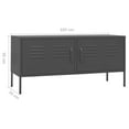 thumbnail image 4 of vidaXL Meuble TV Anthracite 105x35x50 cm Acier, 4 of 5