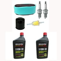 RAParts Filters w/ Spark Plugs & Oil Set Fits John Deere M150403 LG492932S Fits Kawasaki 11029-7012 49065-2070 BPR6ES Fuel Filter FF1614 BF833K2 33011 R43XLS Fits NGK B6EBL BP5EA