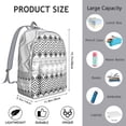 thumbnail image 5 of Unisex Bohemian Vintage Daypack, Print Rucksack with Front Pocket, Durable Backpack for School College Work Travel, Excellent Gift, 5 of 5