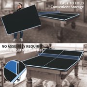 LiviNest Foldable Ping Pong Conversion Top: 60-Second Table Tennis Setup - 4-Inch Thin Fold for Easy Storage - Official Tournament Size for Family Game Nights & Office Breaks