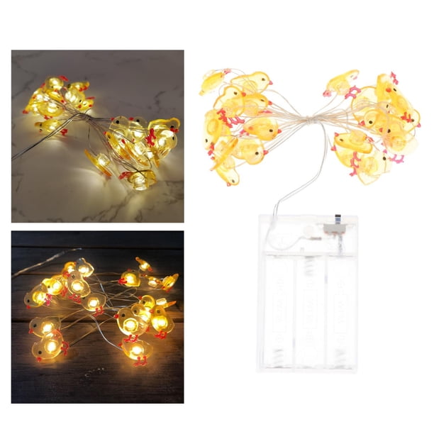 Luz de decoración de de Pascua, luces de cadena, 20 luces LED que funcionan con pilas para decoración para hogar, , Pascua, polluelo Soledad Luces de hadas