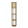 thumbnail image 1 of 10.25" X 10.25" X 63" Natural Fabric Shelf Lamp, 1 of 1