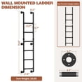 thumbnail image 2 of Escalera de metal de 6 peldaños montada en la pared, escalera de escape de pozo de ventana de sótano y emergencia de incendio, para ascenso en ático d, 2 of 8