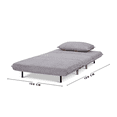thumbnail image 4 of Sofácama Futón Plegable Reclinable Colchonado Individual Eke Color Gris, 4 of 8