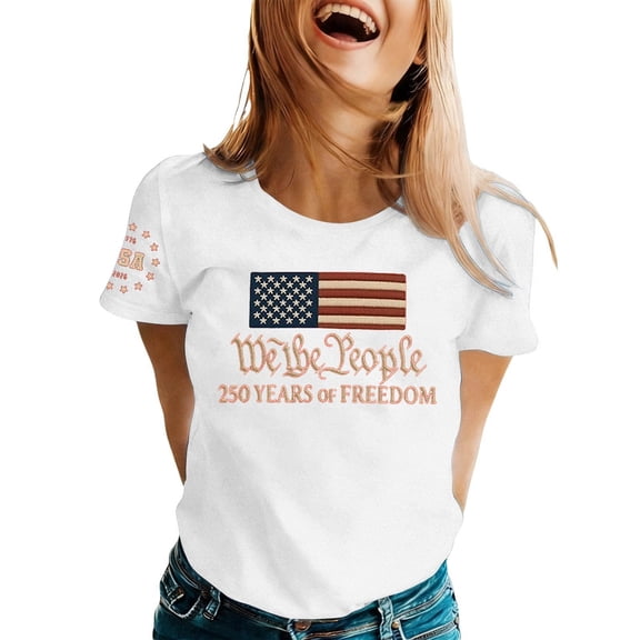 MuXiKeJi Clothes 250 Anniversary USA Shirt Women USA 250th Anniversary Shirt Patriotic American Flag Eagle Tops 1776-2026 Tshirt Gifts