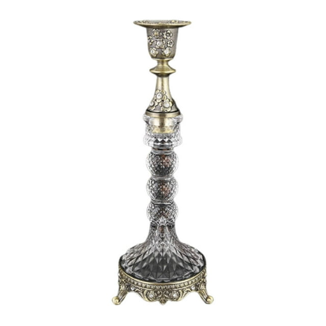 Candelabro decorativo para centro de mesa, candelabro cónico para cena de boda. Bronce