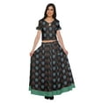 thumbnail image 2 of Moomaya Two Piece Maxi Skirt And Crop Top Printed Cotton Ethnic Set For Girls, 2 of 6