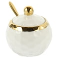 thumbnail image 3 of Shisuyan 1 Set Ceramic Condiment Jar Sugar Condiment Pot Storage Jar Seasoning Box with Lid Spoon, 3 of 8