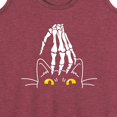 thumbnail image 3 of Instant Message - Skeleton Hand Petting Cat - Women's Racerback Tank Top, 3 of 6