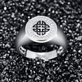 thumbnail image 3 of NUNCAD Signet Ring 925 Sterling Silver Celtic Knot Ring for Men Signet Biker Bands, 3 of 5