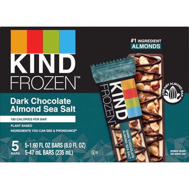 Kind Frozen Dark Chocolate Almond Sea Salt Treat Bars Pack Of 5 Walmart Com