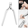 thumbnail image 3 of Cuticle Nippers Anti slip Silicone Handle White, 3 of 8