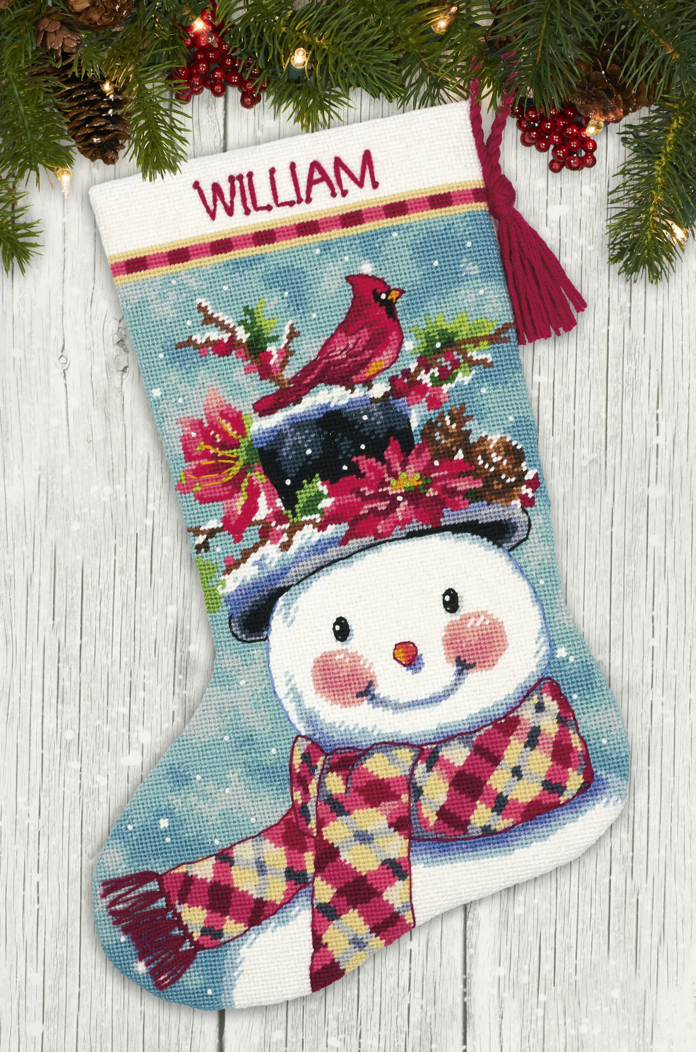 Dimensions Needlepoint Kit 14X14-Patterned Santa Stitched In Yarn 