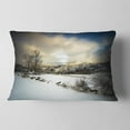 thumbnail image 2 of Designart Snow Storm in Spain - Landscape Photography Throw Pillow - 12x20, 2 of 5