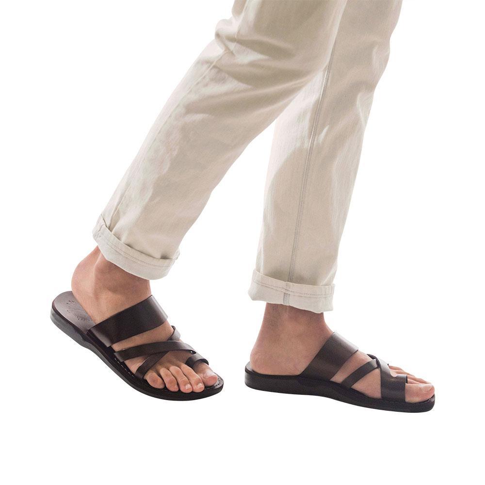 Walkaroo Men Toe Ring Slide Sandals - WG5334 Tan – Walkaroo Footwear