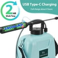 thumbnail image 4 of Upgrade Battery Powered Garden Sprayer with 3 Mist Nozzles, 1.35 Gal Lawn Water Sprayer with USB Rechargeable Handle and Telescopic Wand,Portable Electric Sprayer with Shoulder Strap for Gardening, 4 of 7