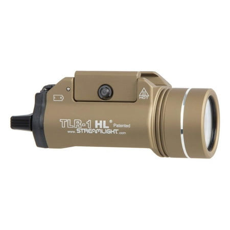 "Streamlight TLR-1 HL Rail Mount LED 800 Lumen Tactical Weapon Light, FDE - 69266