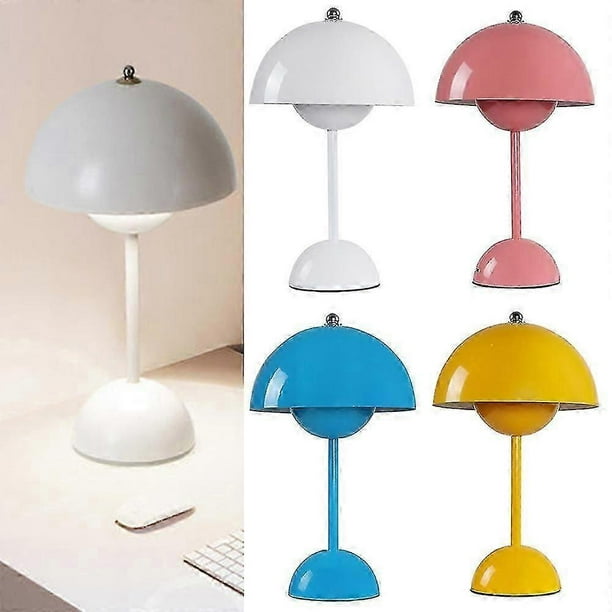 Flower Bud Table Lamps Rechargeable Modern Mushroom Desk Lamp Touch Control Led Night Light Home Bedroom Decorations