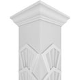 thumbnail image 4 of Ekena Millwork 12"W x 8'H Craftsman Classic Square Non-Tapered Coastal Fretwork Column w/ Crown Capital & Crown Base, 4 of 8