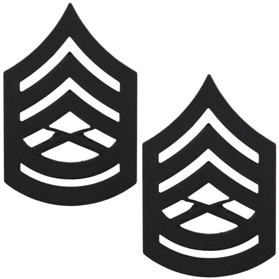 Marine Corps (USMC) chevron black Scratch Resistant GYSGT Gunnery Sergeant E-7