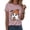 Light Pink, variant on Linfrsh Halloween Tshirts Plus Size Women Halloween Shirt For Women Fashion Print T Shirt Short Sleeve Women Short Sleeve Round Neck Tee T Shirt Printing Loose Top
