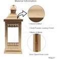 thumbnail image 5 of Hosley 15 Inch High Large Clear Glass Iron Classic Style Lantern Gold. Ideal Gift for Parties Weddings Aromatherapy and LED Spa Settings 05, 5 of 8