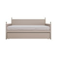 thumbnail image 5 of Castle Place Mid-Century Expandable Twin Size Wooden Daybed with Trundle, White, 5 of 10